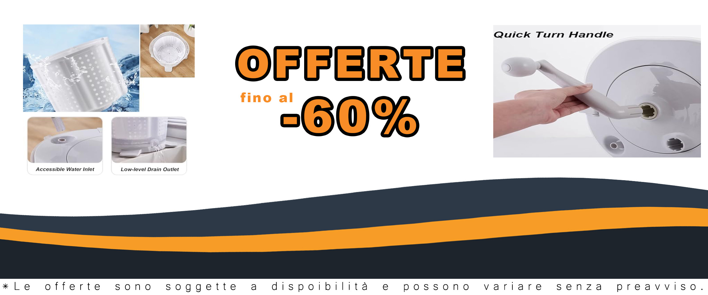 Mini lavatrice manuale senza corrente per campeggio con centrifuga e capacità 10L