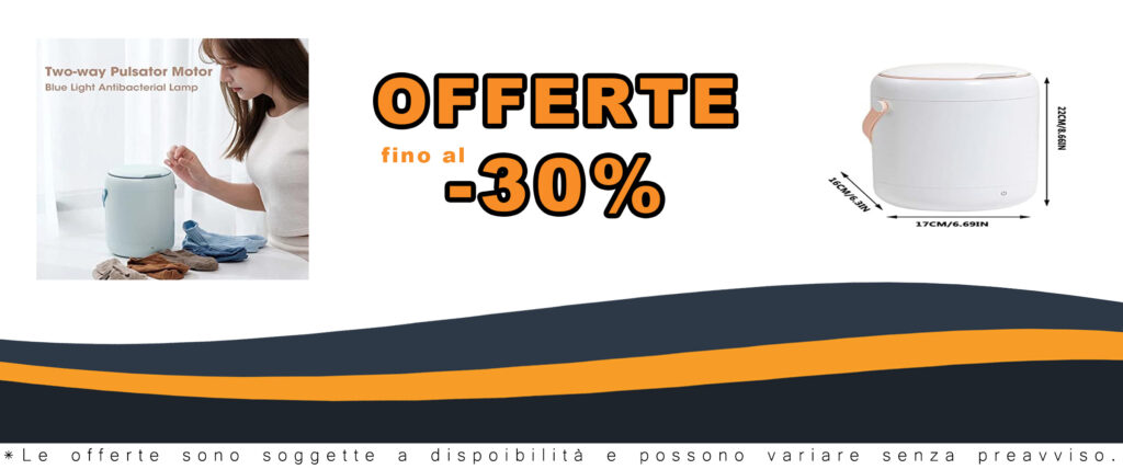 Samnuerly Mini Lavatrice Portatile 2.8L con luce blu