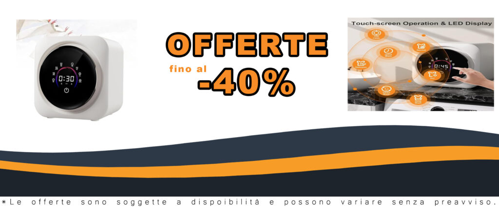 Mini lavatrice e asciugatrice compatta, installazione a parete, ideale per hotel, camper e appartamenti