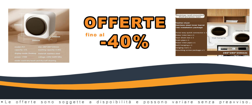 Mini Lavatrice Portatile da 220V con Asciugatrice Compatta, Pannello LCD, 3,5L