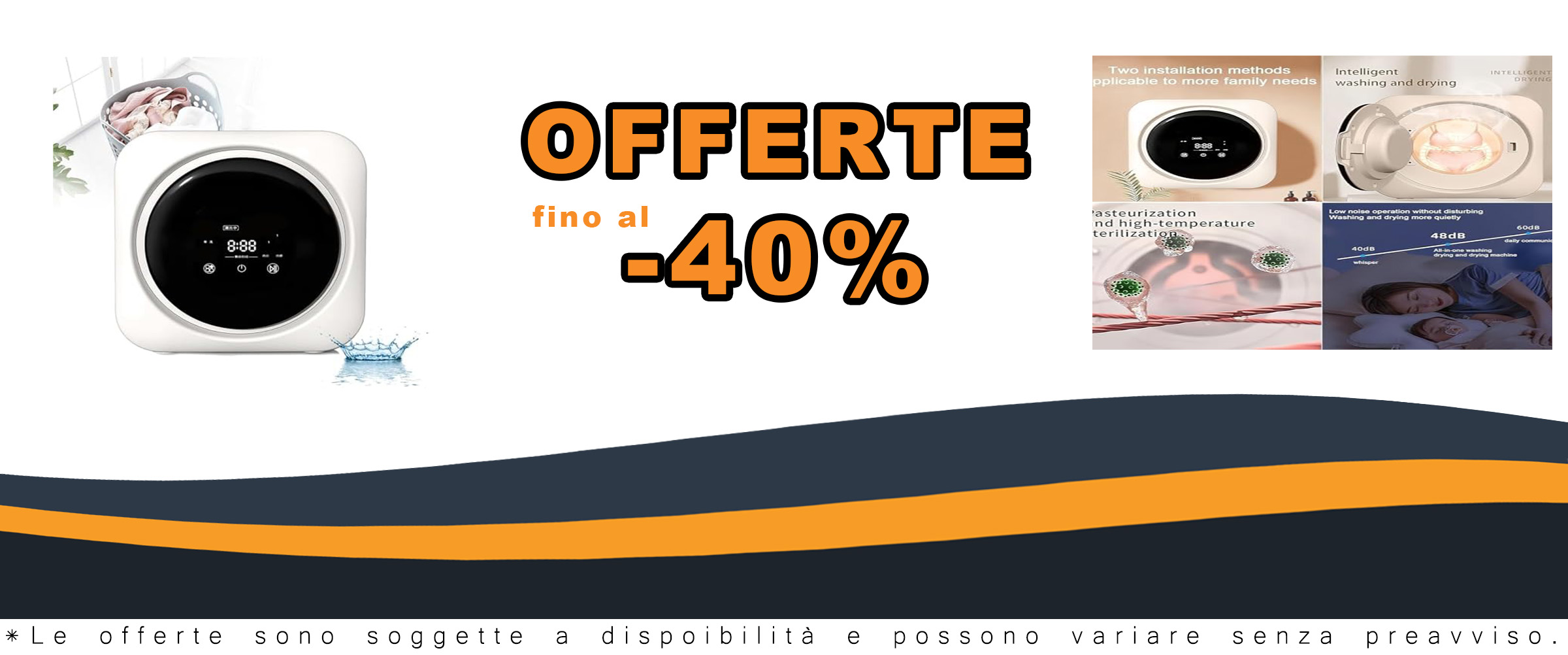 SAIYERUS Lavatrice Portatile da 3,5 L con Funzione Asciugatrice e Montaggio a Parete