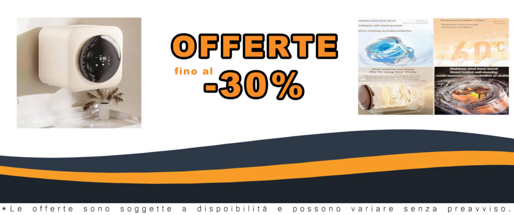 Mini lavatrice da parete compatta, ideale per lavare piccoli vestiti, biancheria intima e calzini.