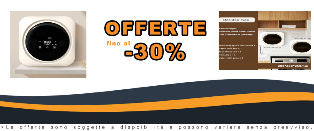 Mini lavatrice portatile con funzione di asciugatura per appartamenti e spazi ridotti, cestello in acciaio inossidabile