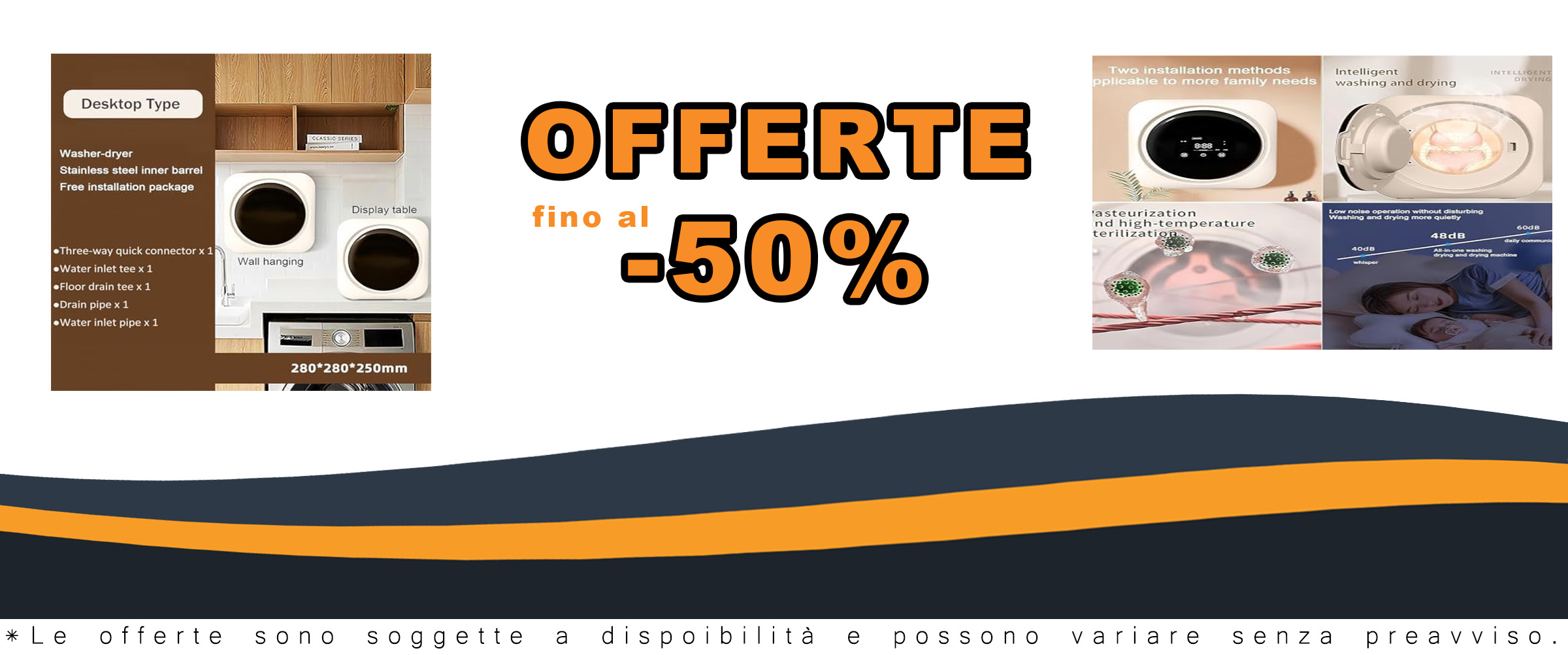 Lavatrice portatile con mini asciugatrice per biancheria intima, calzini e piccoli indumenti, ideale per appartamenti