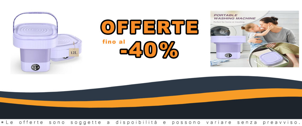 Mini lavatrice portatile a turbina, compatta e pieghevole, ideale per biancheria intima e vestiti per bambini.