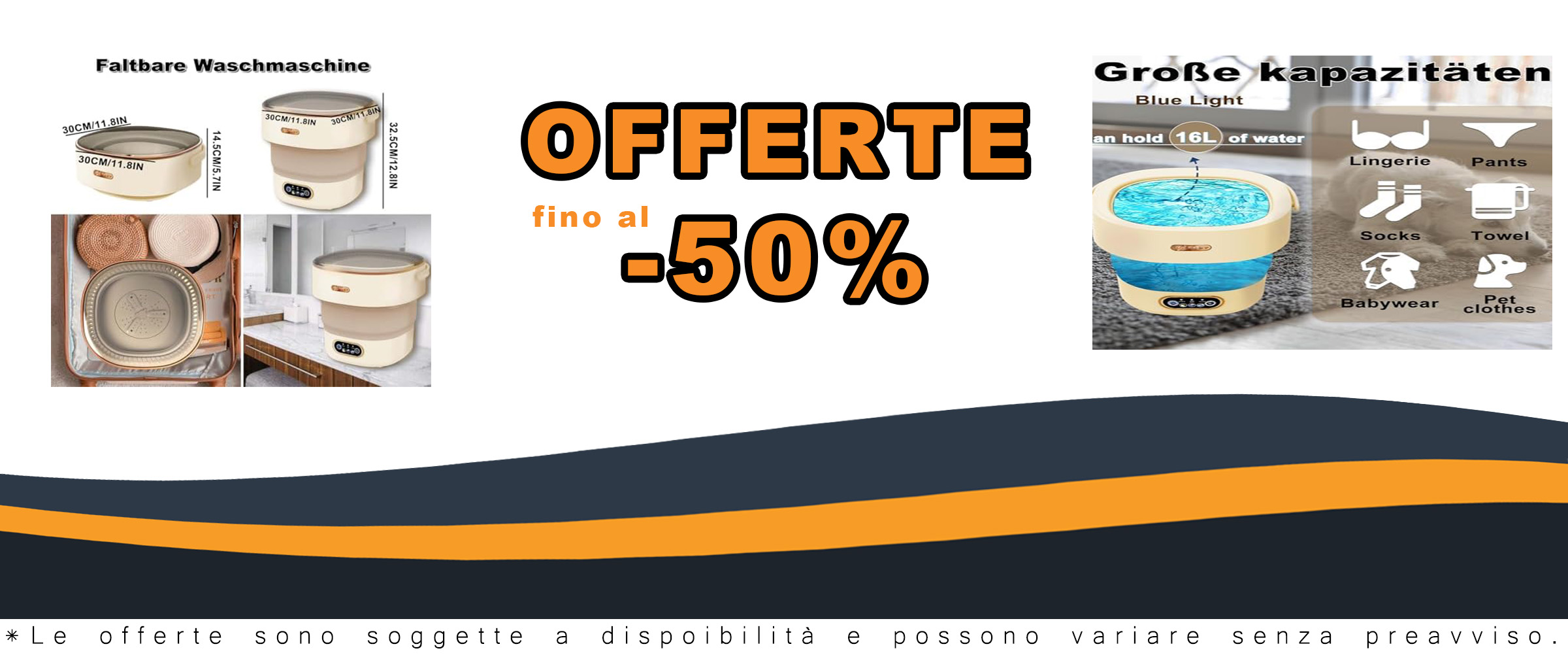 Lavatrice da campeggio 16L 2 in 1 con centrifuga, ideale per appartamenti, dormitori e campeggio, compatta e leggera.