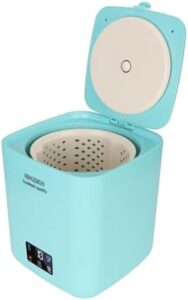 Piccola lavatrice portatile da 7 litri con centrifuga, ideale per piccoli spazi come dormitori e appartamenti.