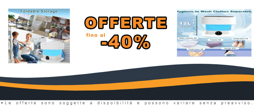 Lavatrice portatile pieghevole da 12 litri, perfetta per piccoli appartamenti con funzione asciugatrice inclusa.