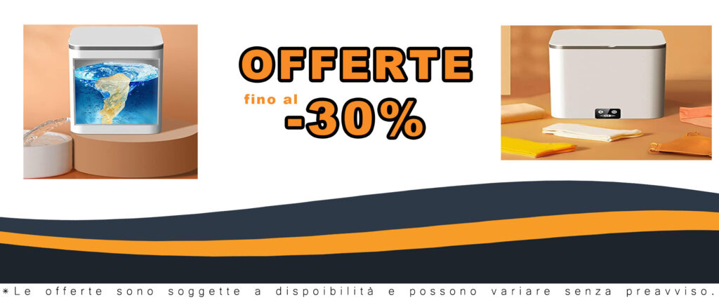 RISELY Mini Lavatrice portatile con essiccatore ad aria calda e sterilizzazione ad ultrasuoni