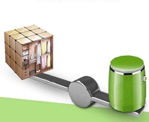 Mini lavatrice WolFum con tamburo singolo e funzione di asciugatura, ideale per piccoli spazi.