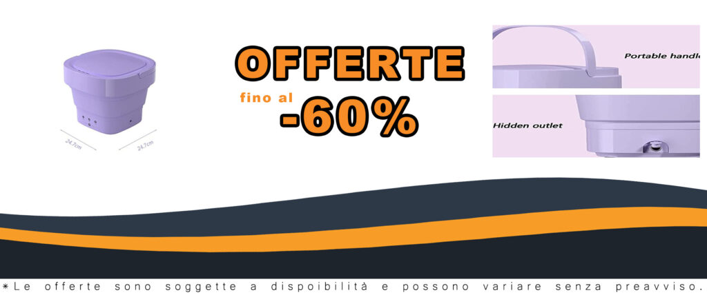 Lavatrice portatile XHTONGSH, compatta e pieghevole, ideale per biancheria intima e piccoli oggetti, con lavaggio a 3 velocità.