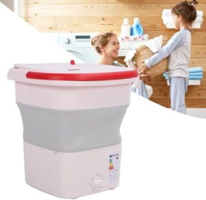 Lavatrice Portatile da 16 Litri, pieghevole e leggera, perfetta per piccoli spazi e viaggi, ideale per biancheria intima e carichi leggeri.