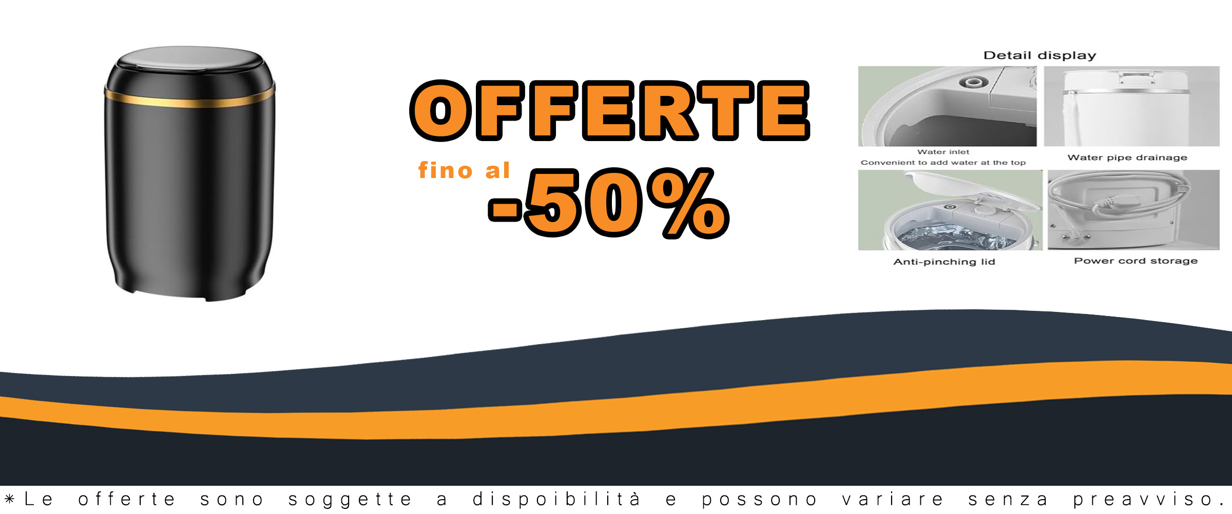 Mini lavatrice portatile compatta ideale per vestiti del bambino e biancheria intima, con funzione di asciugatura centrifuga