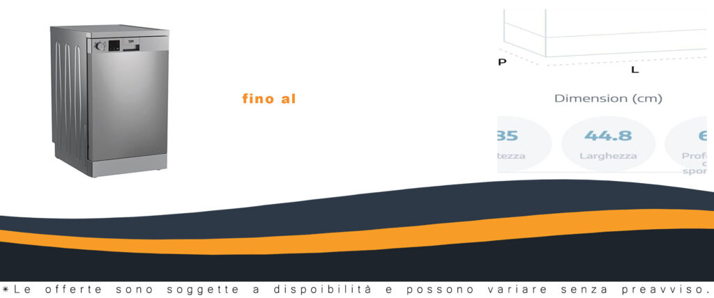 Beko DVS05024X Lavastoviglie Slim 45 cm in acciaio inox con display LED e capacità 10 coperti