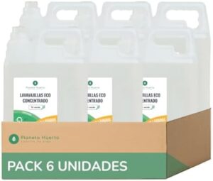 Confezione 6 x Lavastoviglie Manuale Tè Verde ECO Pianeta Orto 5 l, prodotto ecologico per una pulizia naturale e profonda dei piatti