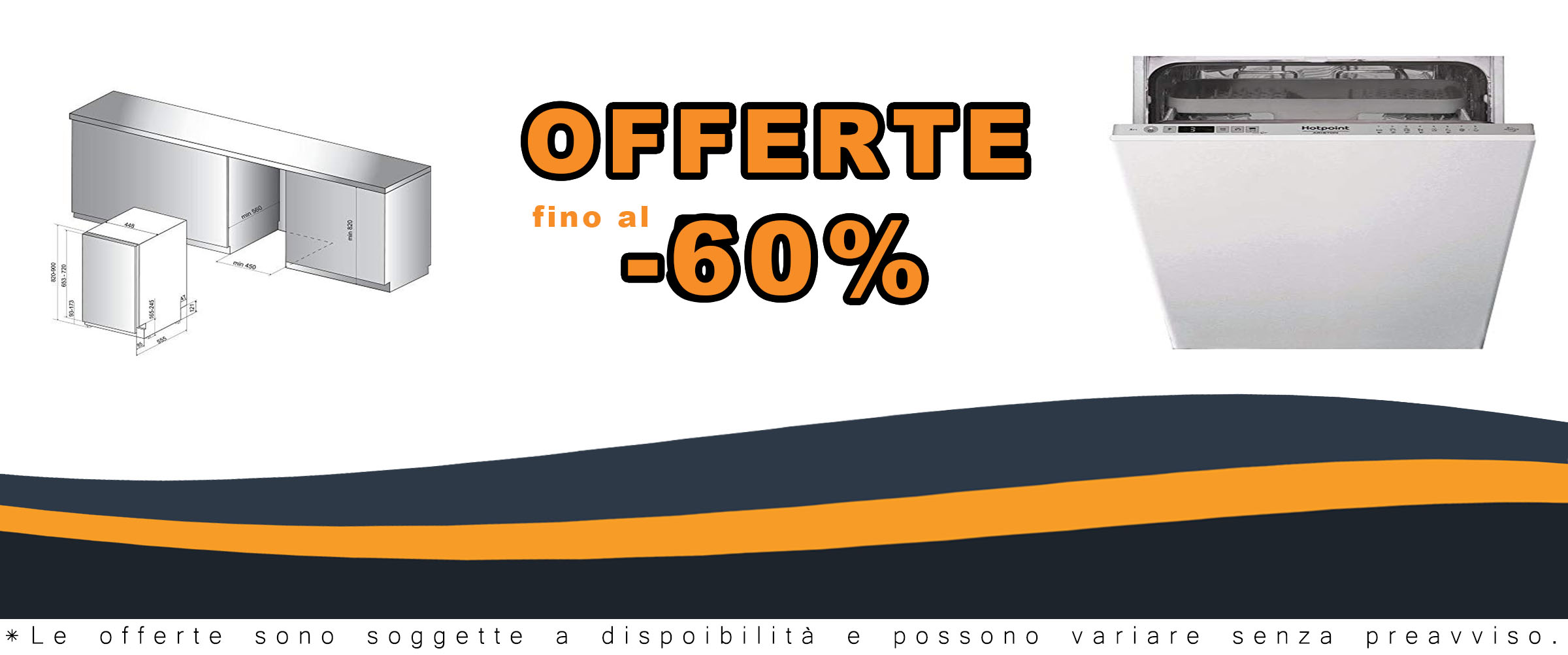 Lavastoviglie HSIC 3T127 C da 45 cm, 10 coperti, classe A++ con motore inverter, design slim per cucine compatte.  