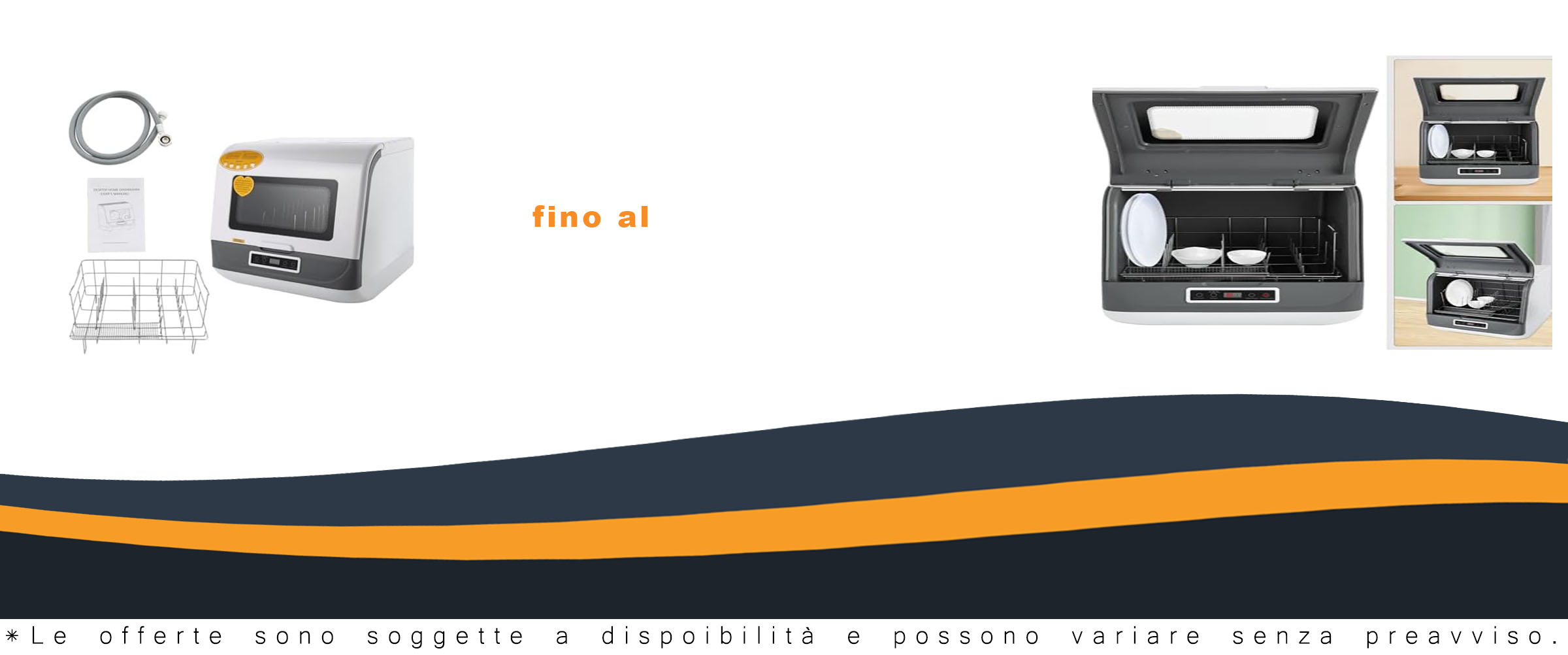 WOLEGM Mini lavastoviglie da tavolo bianca, perfetta per piccoli spazi e famiglie, con tubo dell'acqua per un facile utilizzo.