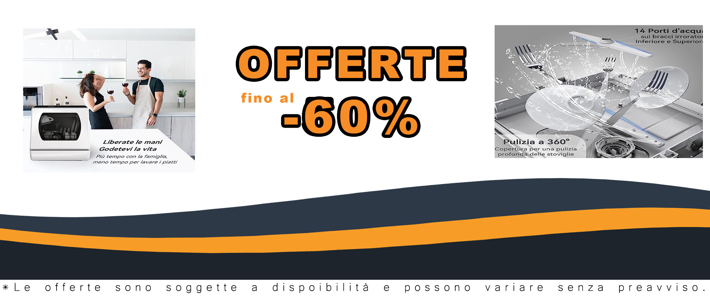 Lavastoviglie portatile Hermitlux bianca, compatta e funzionale, ideale per cucina, ufficio e campeggio, con 6 programmi di lavaggio.