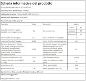 Lavastoviglie Hisense HV673A64 con capacità di 16 coperti, motore inverter silenzioso e Wi-Fi integrato