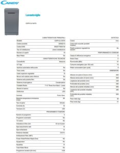 Candy Brava Lavastoviglie Slim in inox, compatta e adatta a spazi ristretti, con Eco Lavaggio e 10 coperti.