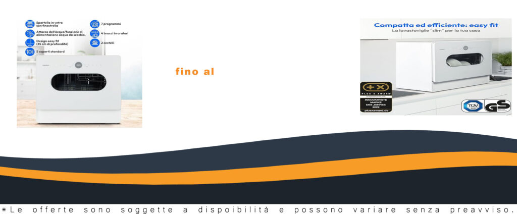 Lavastoviglie da tavolo MEDION Mini Dishwasher DWT51 con pannello di controllo a sfioramento e 7 programmi di pulizia