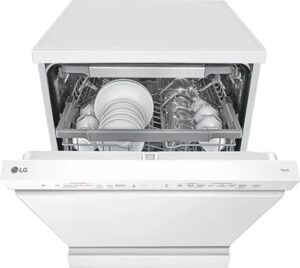 Lavastoviglie LG DF365FWS bianca da 14 coperti, installazione libera, classe energetica B