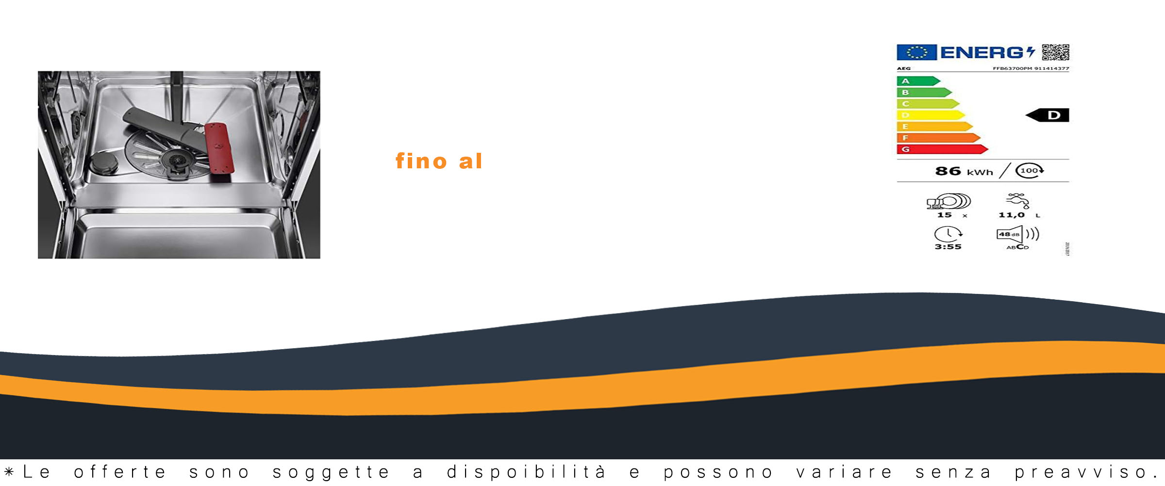 Lavastoviglie AEG FFB63700PM, modello a libera installazione, 60 cm, inox antimpronta, con sistema Proclean per una pulizia efficiente.