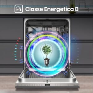 Lavastoviglie Hisense HV673B60, modello con 16 coperti, motore inverter, WiFi e design elegante