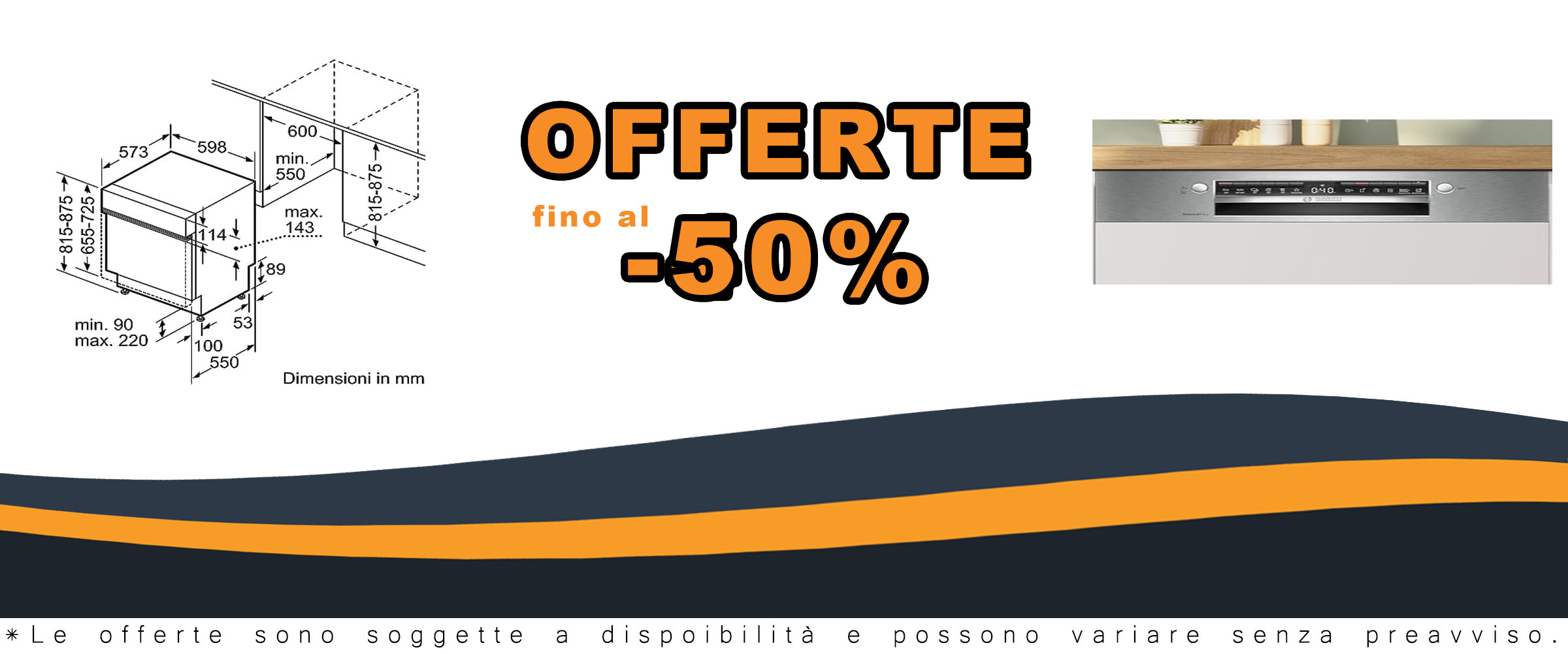 Bosch Elettrodomestici Serie 4, Lavastoviglie da incasso con frontalino, 60 cm, Inox, SMI4ECS21E