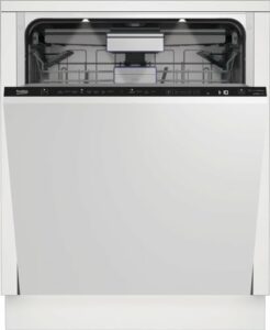 Lavastoviglie Beko BDIN38560C a scomparsa totale, 15 coperti, classe energetica A, design elegante e silenziosa.