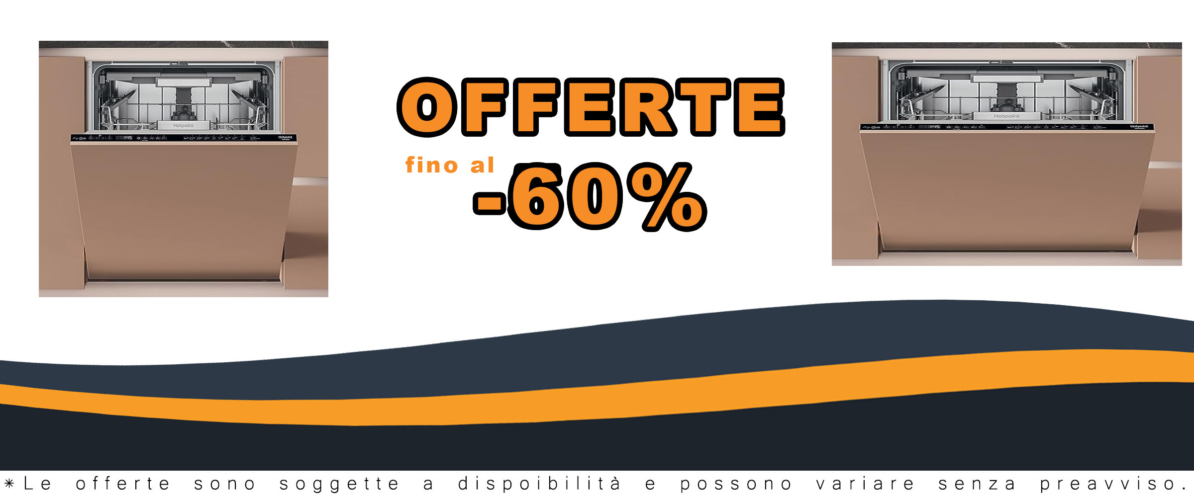 Lavastoviglie da incasso Hotpoint H7I HP42 LO, colore nero, con grande capacità di carico