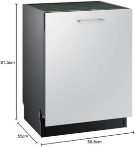 Samsung DW60R7040BB Lavastoviglie da Incasso 60cm vista da vicino con dettagli sul design e le caratteristiche principali