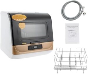 Lavastoviglie portatile 800W compatta e silenziosa, ideale per spazi ridotti come appartamenti e camper