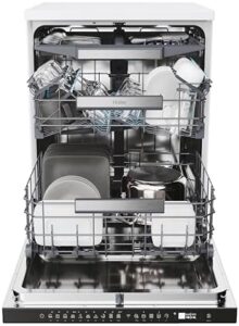 Haier I-PRO SHINE SERIE 5 XF 6B2M3PW - Lavastoviglie autoportante con 16 coperture, classe energetica B, e tecnologia PowerWash
