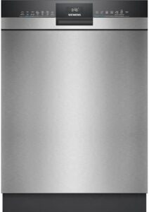 Lavastoviglie Siemens SN43ES02AE iQ300 in acciaio inox, silenziosa e innovativa, con apertura automatica alla fine del programma