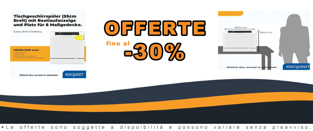 Lavastoviglie Exquisit GSP508-030D da tavolo bianca, compatta, 8 coperti, con display LED