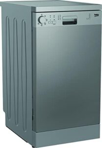 Immagine della lavastoviglie Beko DFS05024X in vista frontale con capacità di 10 posate