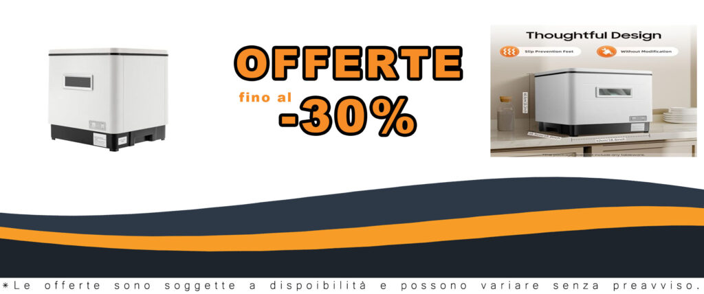 Mini lavastoviglie 1500W in acciaio inox per piccole cucine, con cestino flessibile per posate e design compatto, perfetta per spazi limitati.