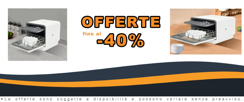 Mini lavastoviglie da tavolo compatta ed efficiente, ideale per famiglie e spazi ridotti, con basso consumo di acqua e potenza di 1100 W.