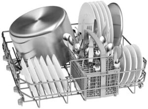 Lavastoviglie Bosch Serie 2 SMV25CX02E a scomparsa totale con capacità di 13 coperti e classe energetica A++