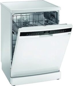 Lavastoviglie Siemens SN23HW24TE bianca da 60 cm con capacità da 13 coperti e tecnologia SuperSilence