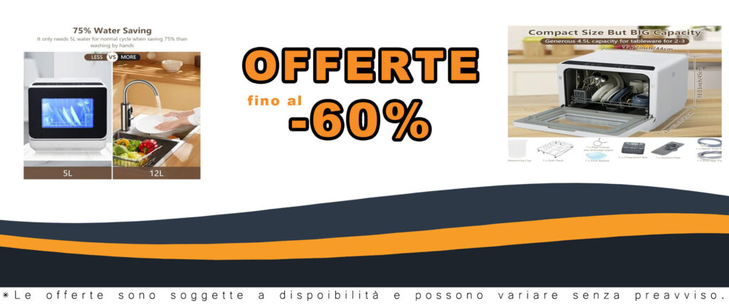 Acekool lavastoviglie da tavolo compatta, ideale per appartamenti, dormitori e barche
