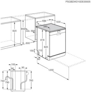 AEG FFS5361CZW Standgeschirrspüler, lavastoviglie da 60 cm con 13 coperti, 5 programmi, AutoSense, e sconto esclusivo.