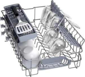Bosch SPS2HKI42E, lavastoviglie autoportante con motore silenzioso ed efficiente, design Silver Inox.