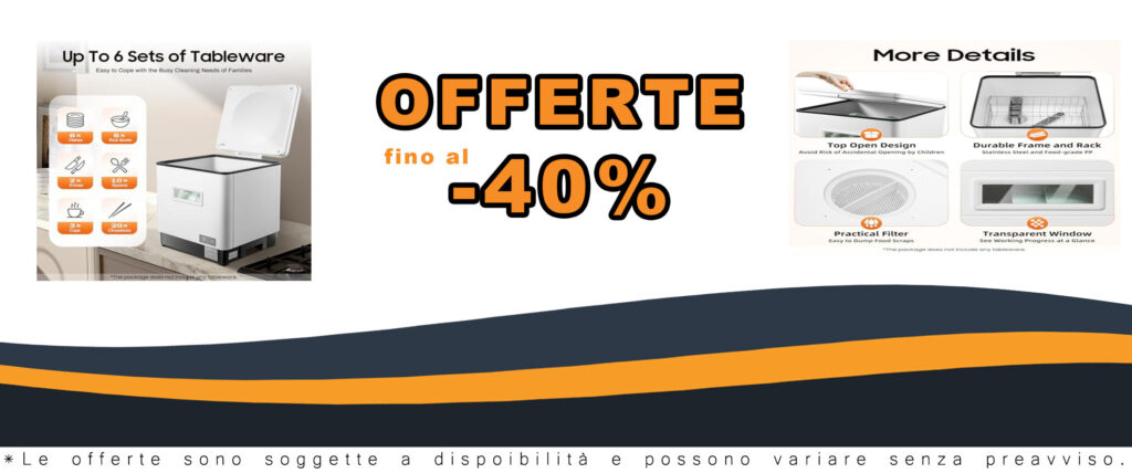 800 W Lavastoviglie Compatto - Mini Lavastoviglie che offre lavaggio e disinfezione efficiente in spazi ridotti.