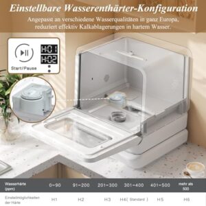 YEHTOKHOME Mini lavastoviglie portatile, compatta e funzionale, ideale per appartamenti e cucine familiari.