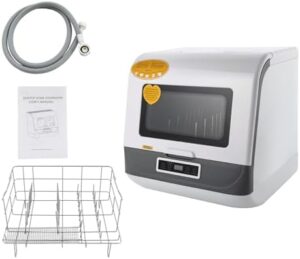 Lavastoviglie portatile mini 800W ideale per piccoli appartamenti, dormitori, barche, camper e roulotte.