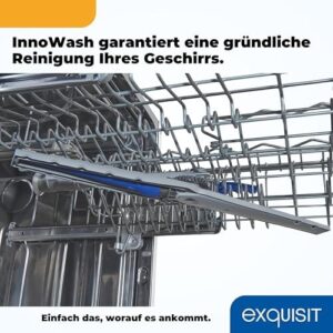 Lavastoviglie Exquisit GSP9414-030D inox con 14 coperti, dal design elegante in inox, ideale per famiglie numerose