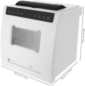 Mini lavastoviglie portatile multifunzione con 4 modalità di lavaggio intelligenti, ideale per appartamenti e dormitori.