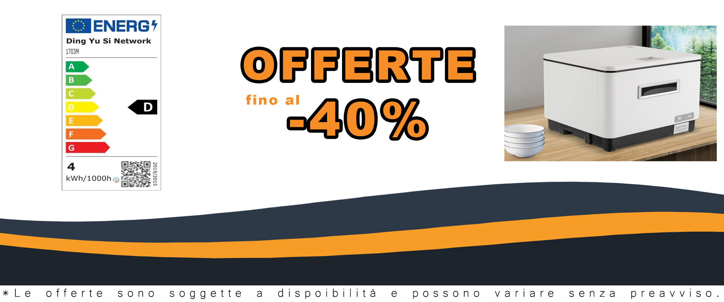 Mini lavastoviglie in acciaio inox, compatta e potente, ideale per piatti, tazze e posate.
